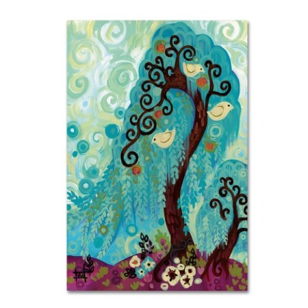 Trademark Fine Art Natasha Wescoat 'Spritely Blue Willows' Canvas Art, 12x19 ALI5492-C1219GG